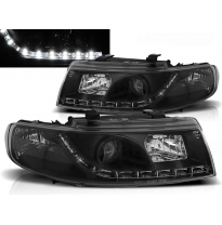 Faros Delanteros Luz Diurna Seat Leon / Toledo 04.99-08.04 Fondo Negro