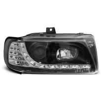 Seat Ibiza/Cordoba/Polo Variant, Sedan 10.93-08.99 Faros Delanteros Luz Diurna Fondo Negro