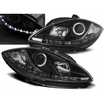 Faros Delanteros Luz Diurna Seat Leon Altea 09-13 Fondo Negro