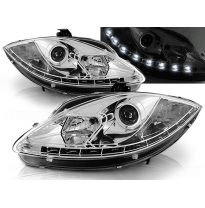 Faros Delanteros Luz Diurna Seat Leon Altea 09-13 Tru Drl Ece-R87 Cromado