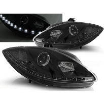 Faros Delanteros Luz Diurna Seat Leon Altea 09-13 Tru Drl Ece-R87 Negro