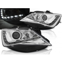 Faros Delanteros Luz Diurna Seat Seat Ibiza 6j 12- Tru Drl Ece-R87 Cromado