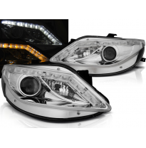 Faros Luz Diurna Seat Ibiza 6j 06.08-12  Intermitente Led Cromado