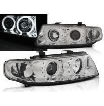 Faros Angel Eyes Seat Leon / Toledo 04.99-08.04 Angel Eyes Ccfl Cromado