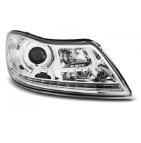 Skoda Octavia 09-12 Faros Delanteros Luz Diurna Cromados Drl