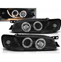 Faros Delanteros Angel Eyes Subaru Impreza 05.93-10.00 Fondo Negro