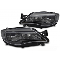 FAROS DELANTEROS LED DE LUZ NEGRA PARA SUBARU WRX 08-14