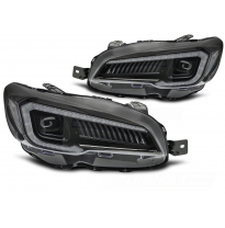 FAROS DELANTEROS LED TUBO LED NEGRO para SUBARU WRX 14-22