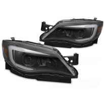 FAROS DELANTEROS TUBO LUZ NEGRO para SUBARU WRX 08-14