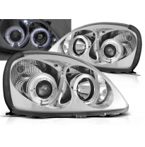 Faros Delanteros Angel Eyes Toyota Yaris 04.99-09.03 Cromados