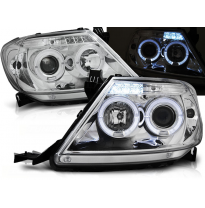 Faros Delanteros Angel Eyes Toyota Hilux 05-11 Cromados
