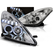Faros Delanteros Angel Eyes Toyota Celica T230 99-05 Cromados