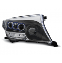 Faros Delanteros Toyota Land Cruiser Fj200 07-12 Projector Negro Cromado