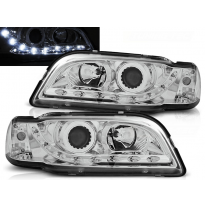 Faros Delanteros Luz Diurna Volvo S40/V40 02.96-04.00 Cromados