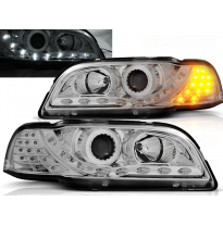 Faros Delanteros Luz Diurna Volvo S40/V40 02.96-04.00 Cromados