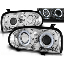 Faros Delanteros Angel Eyes Vw Golf 3 09.91-08.97 Cromados