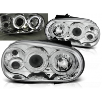 Faros Delanteros Angel Eyes Vw Golf 4 09.97-09.03 Cromados