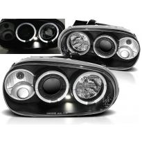 Faros Delanteros Angel Eyes Vw Golf 4 09.97-09.03 Fondo Negro