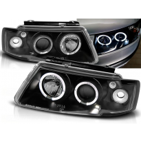 Faros Delanteros Angel Eyes Vw Passat B5 3b 11.96-08.00 Fondo Negro