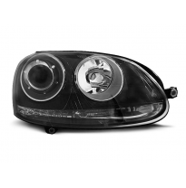 Faros Delanteros Vw Golf 5 10.03-09 R32 Negro