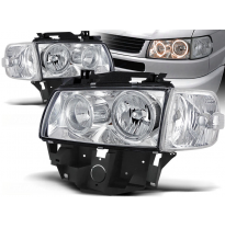 Faros Delanteros Angel Eyes Vw T4 08.96-03.03 Bus Cromados