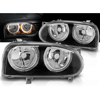 Faros Delanteros Angel Eyes Vw Golf 3 09.91-08.97 Fondo Negro