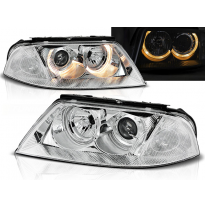 Faros Delanteros Angel Eyes Vw Passat 3bg B5 Fl 09.00-03.05 Cromados