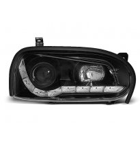 Vw Golf 3 09.91-08.97 Faros Delanteros Luz Diurna Fondo Negro