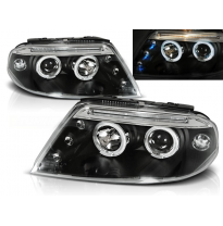 Faros Delanteros Angel Eyes Vw Passat 3bg 09.00-03.05 Fondo Negro