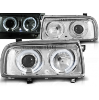 Faros Delanteros Angel Eyes Vw Vento 01.92-08.98 Cromados
