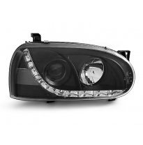 Vw Golf 3 91-97 Faros Delanteros Luz Diurna Fondo Negro