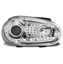 Vw Golf 4 09.97-09.03 Faros Delanteros Luz Diurna Cromados