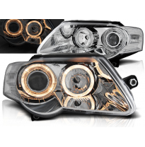 Faros Delanteros Angel Eyes Vw Passat B6 3c 03.05-10 Cromados