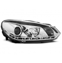 Vw Golf 6 10.08-12 Faros Delanteros Luz Diurna Tru Drl Ece-R87 Cromado