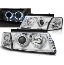 Faros Delanteros Angel Eyes Vw Passat B5 3b 11.96-08.00 Angel Eyes Ccfl Cromado