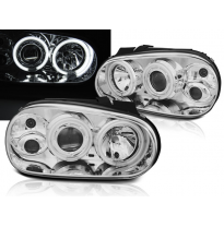 Faros Delanteros Angel Eyes Vw Golf 4 09.97-09.03 Angel Eyes Ccfl Cromado
