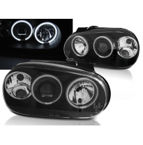 Faros Delanteros Angel Eyes Vw Golf 4 09.97-09.03 Angel Eyes Ccfl Negro
