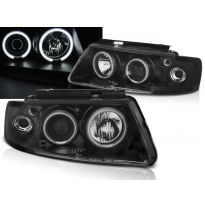 Faros Delanteros Angel Eyes Vw Passat B5 3b 96-08.00 Angel Eyes Ccfl Negro