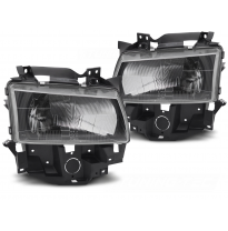FAROS DELANTEROS HALOGENOS VW T4 08.96-03.03 BUS NEGRO