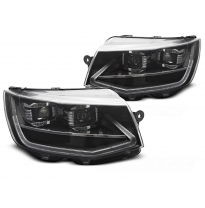 FAROS LED TUBO LUZ NEGRA DRL SEQUENCIALES PARA VW T6 15-19