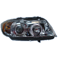 Faros Angel Eyes Bmw 3 E90/E91 Sdn/Trng 3/05- Chrome