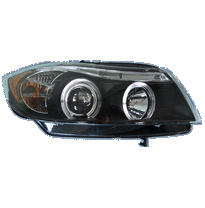 Faros Angel Eyes Bmw E90/E91 Sdn/Trng 3/05- Black