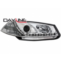 Faros Delanteros Luz Diurna Renault Megane 03-06 _ Cromados