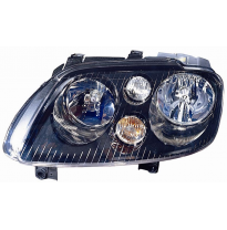 Faros Delanteros Vw Touran -11/06 Black/Clear + Motor
