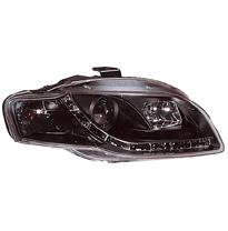Faros Luz Diurna Audi A4 05-08 Black  + Motor