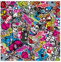 Lamina Adhesiva Graffiti Design 1 60 X 200cm