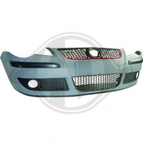 Parachoques Delantero Polo, 05-09; Gti Look;Pintable +Parrilla/Molduras