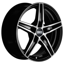LLANTA FONDMETAL 8100 16 X 6.50 ET 38 5X105 Buje: 56,6 GLOSSY BLACK MACHINED