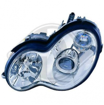 Set De Faros W203, 00-07 Optica 04; H7+h7 ; Cristal Claro