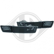 Set Intermitentes De Diseño Golf,91-97 Cristal Claro/ Negro + Luz Antiniebla